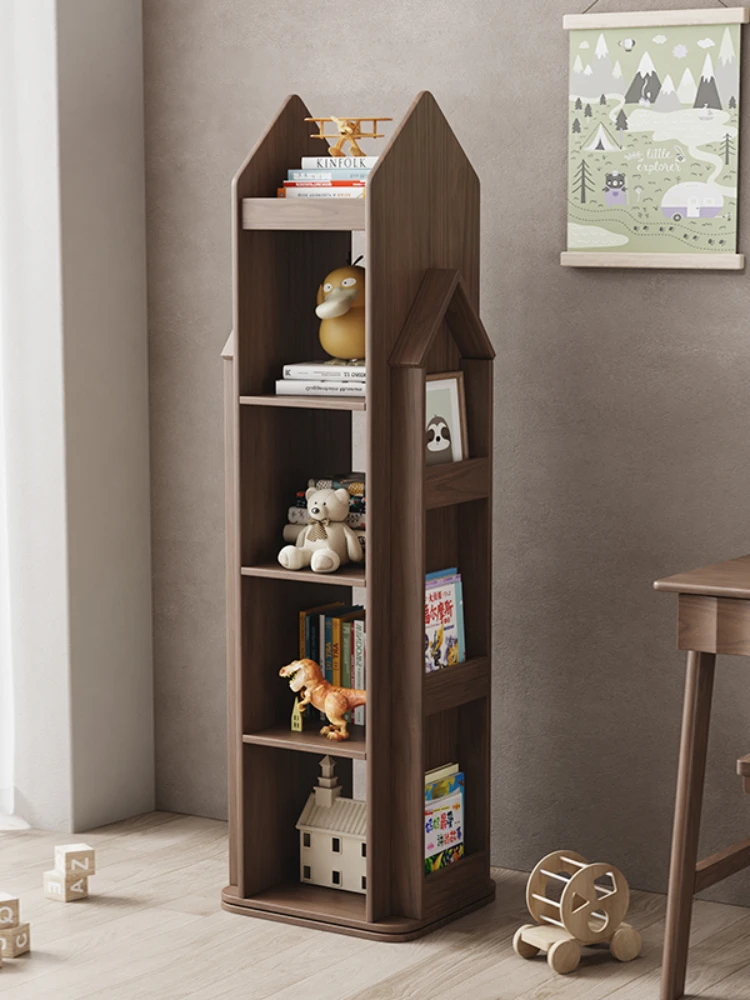 Yy Children's Bookcase Shelf Floor Simple Solid Wood Bookcase Household Storage Rack