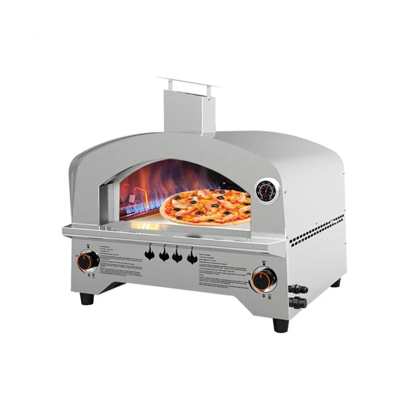 

Freestanding Black Stainless Steel Portable Outdoor Gas Pizza Oven