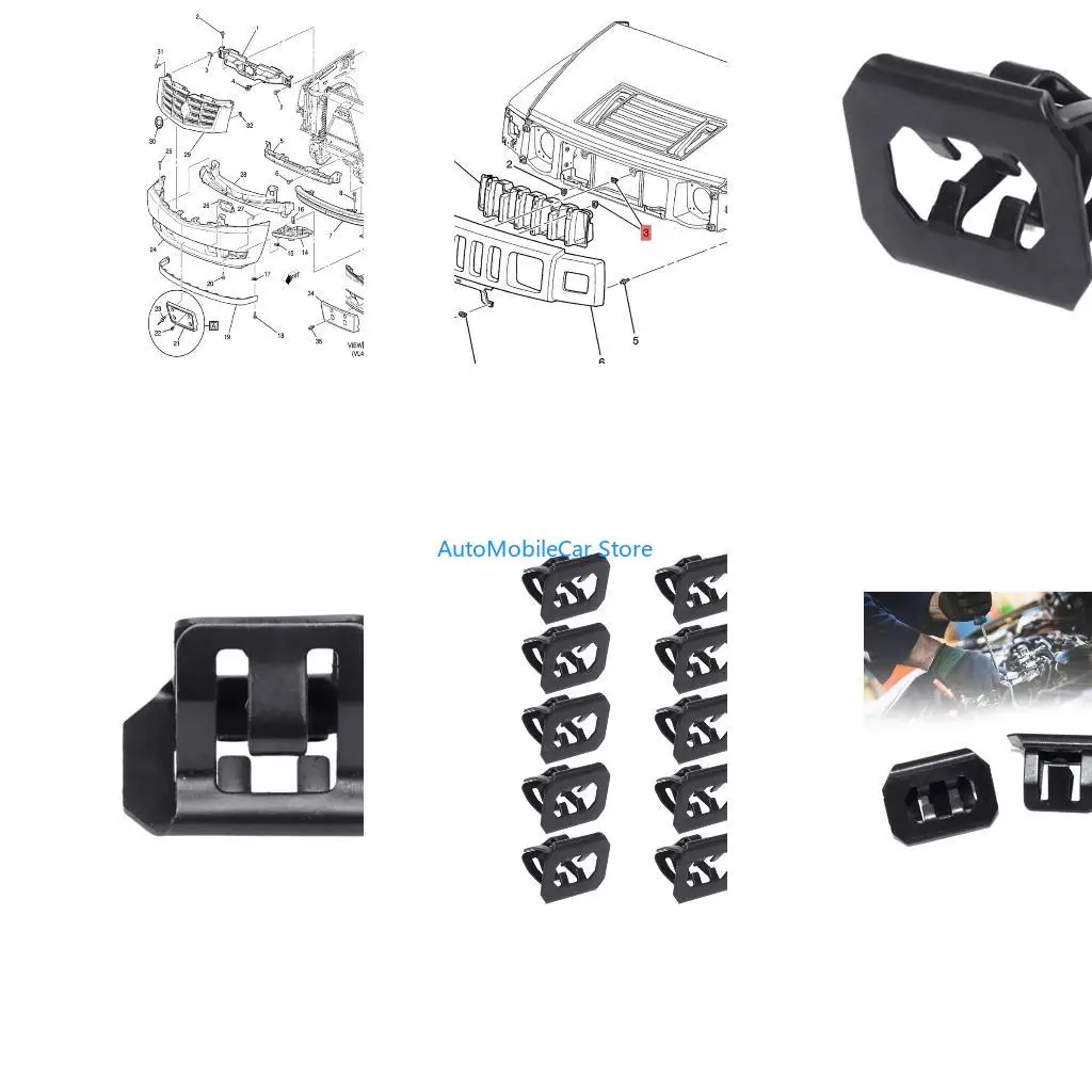 G8TE Grille Retainer Clips Front Bumper Fasteners Replace 15162843 Metal for Vehicle