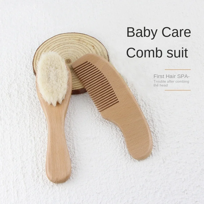 Wooden Baby Hair Brush Comb Soft Baby Bath Brush Clean Hair Body Gentlely Baby Protect Shower Baby Wash Care Tool