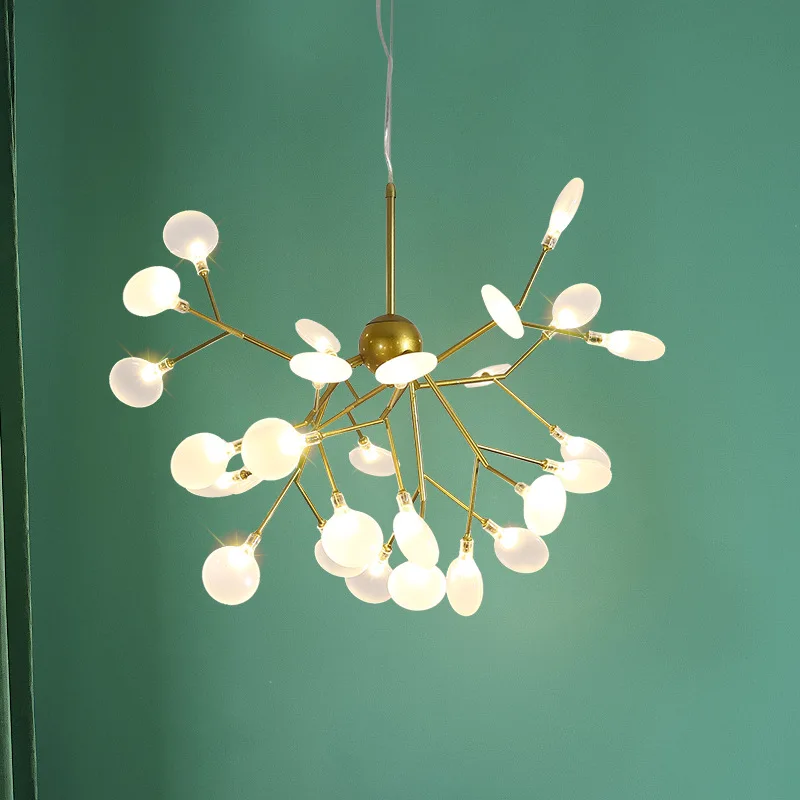 Imagem -06 - Nordic Firefly Ceiling Chandelier Lâmpada Pingente Moderna Luzes Led g4 Casa Quarto do Bebê Quarto Sala de Estar Decoração Salão Estrelado