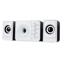 2.1 USB-Powered Desktop Speakers, Knob Control, Computer Stereo Speaker with Subwoofer Gaming and Multimedia PC Speakers