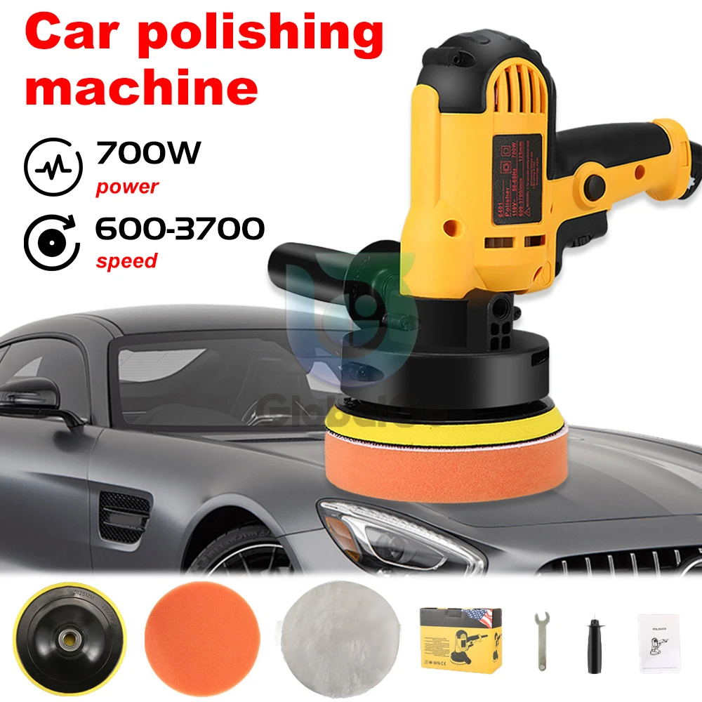 700W Electric Car Polisher Machine 3700rpm Adjustable Auto Polishing Machine Sander Small Portable Polish Waxing Tools