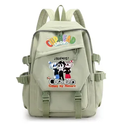 Carton Cuphead Backpack Girls Boys Schoolbag Large Capacity Laptop Bag Waterproof Multifunction Backpack Anime Satchel