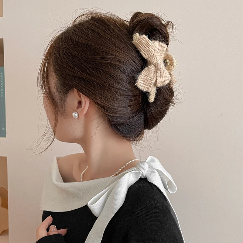 الخريف والشتاء القوس انتزاع كليب الراقية دبوس الشعر الخلفي رئيس القرش كليب جودة عالية