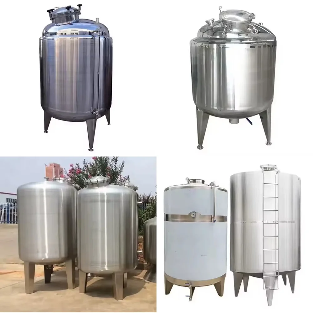 

Индивидуальный санитарный резервуар из нержавеющей стали 304 316L с кожухом для хранения молока, пива, молочных продуктов, пищевых продуктов, 200 л, 500 л, 1000 л