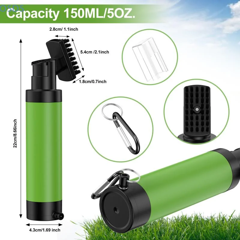 Nettoyeur de Club de Golf, Tube à rainure, brosse de Golf avec tête à poils en Nylon, Tube de réservoir étanche, bouteille à presser