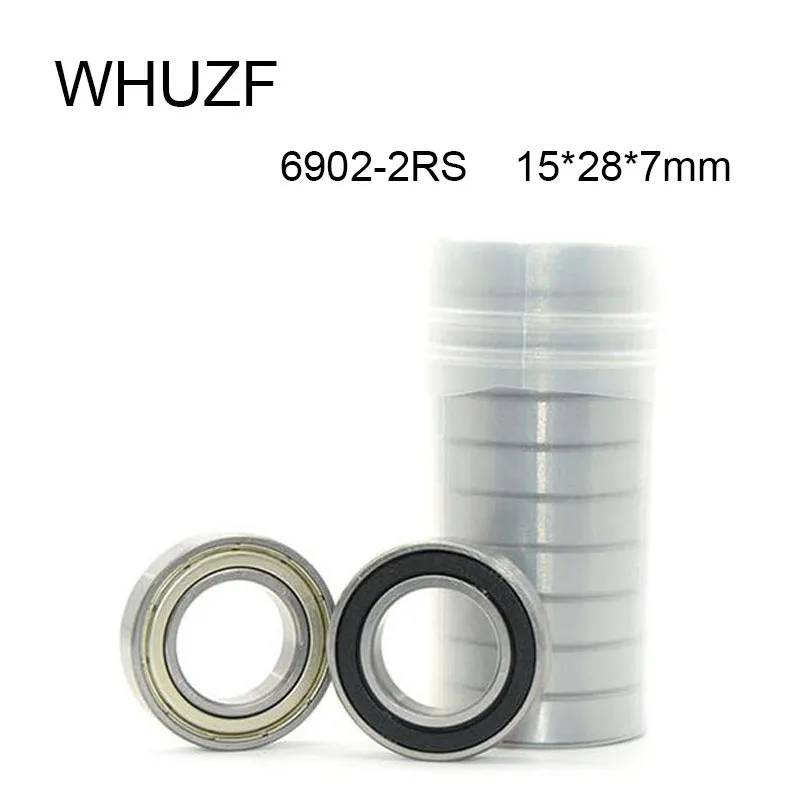 10PCS 6902-2RS Bearing ABEC-1 15x28x7 mm Metric Thin Section 6902 2RS Ball Bearings 6902RS 61902 RS