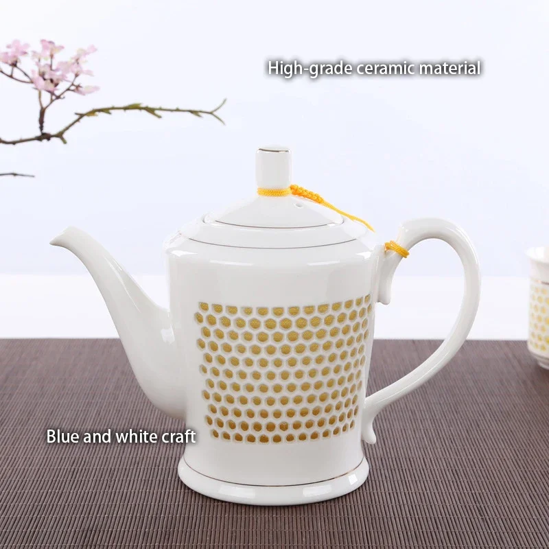 Traditional Chinese Porcelain Tea Pot 660ml Blue White Ceramic Teapot Puer Green Set Kung Fu Teaware Drop Shipping