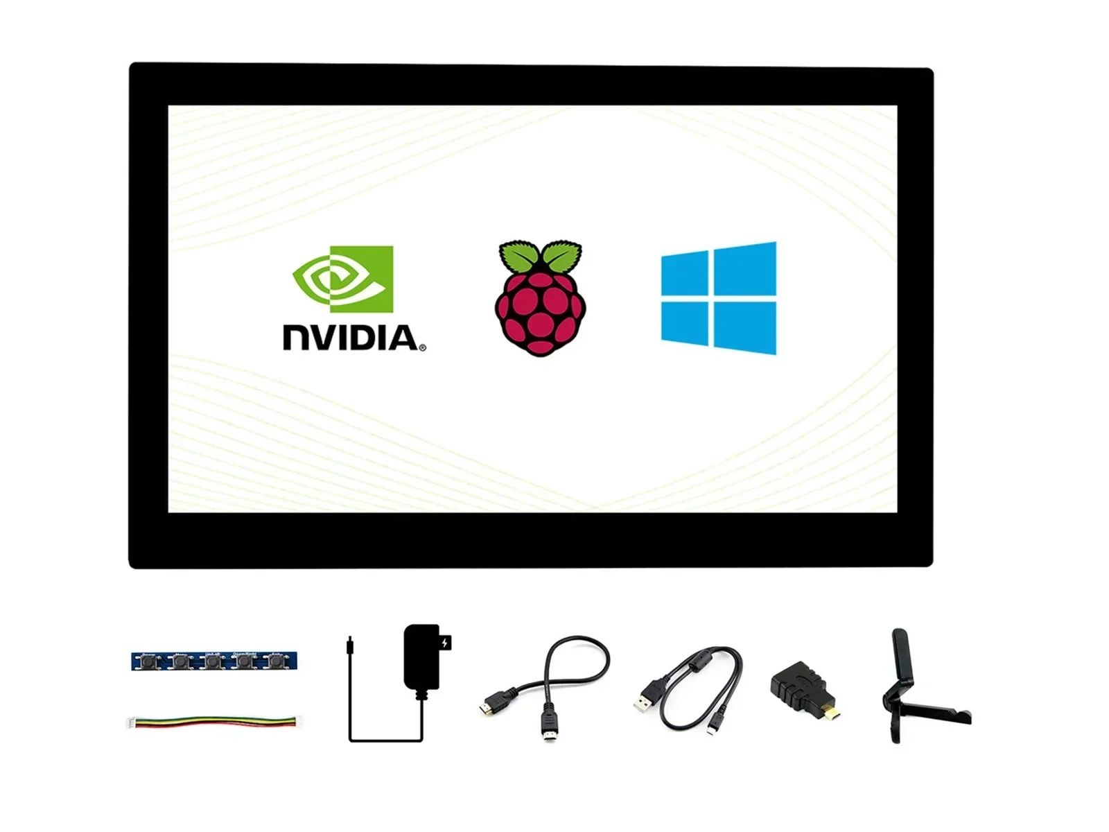 13.3inch LCD (H) Waveshare Capacitive Touch Screen LCD 1920*1080 IPS Various Systems Support for Raspberry Pi for Jetson Nano