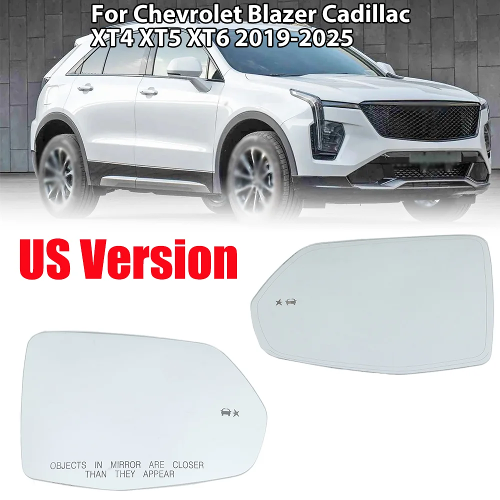 

Rearview Mirror Glass Lens For Chevrolet Blazer For Cadillac XT4 XT5 XT6 2019-2025 US Version Blind Spot Heated Car Accessories