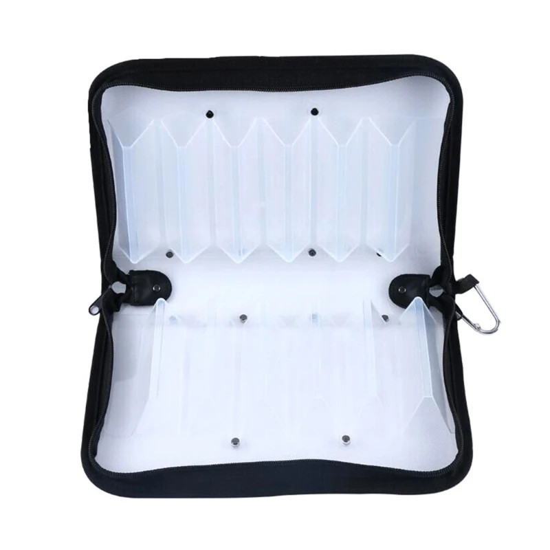 

Hooks Case with Two Way Zippers Fishing Lures Bag For Storing Squid Hooks Lures N58B