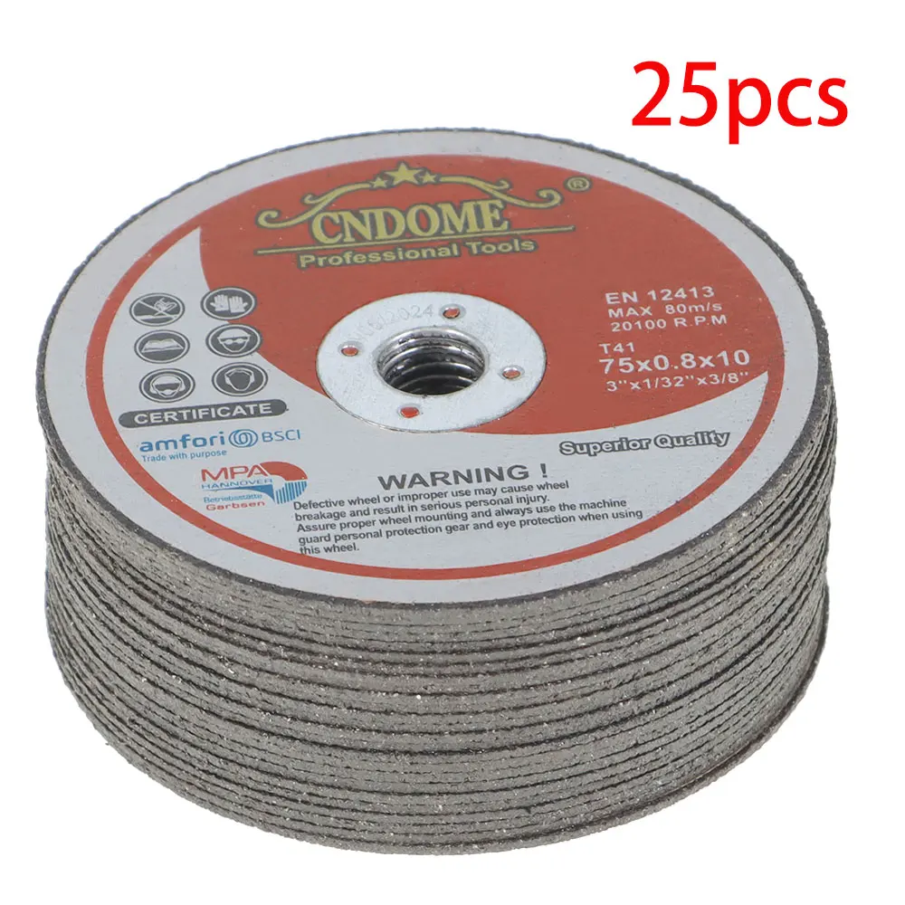 Cutting Disc 25Pcs Cut Off Wheels 3 Inch X 1/32 Inch X 3/8 Inch Arbor Cutting Wheels Fit for Cutting Steel and Ferrous Metals
