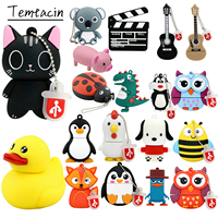 USB Flash Drive 64GB 32GB Cle USB Storage Memories Cartoon Cute Animal Pendrive 128G Pen Drive Guitar USB Stick External Storage