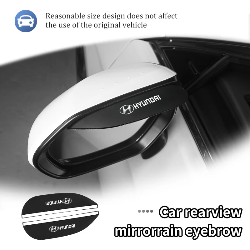 2 шт., автомобильное зеркало заднего вида, дождевые наклейки для бровей, защитная крышка для Hyundai Ioniq Sonata Elantra Solaris Creta Accent SantaFe