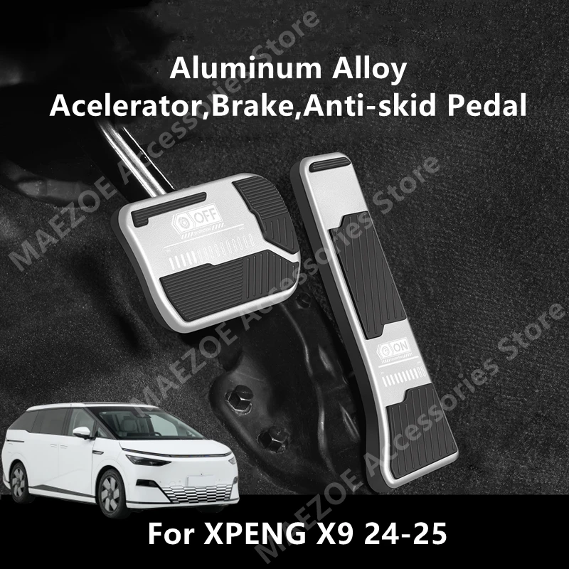 

Для XPENG X9 24-25: Педали из алюминиевого сплава (акселератор, тормоз, противоскользящие), аксессуары для модификации интерьера автомобиля