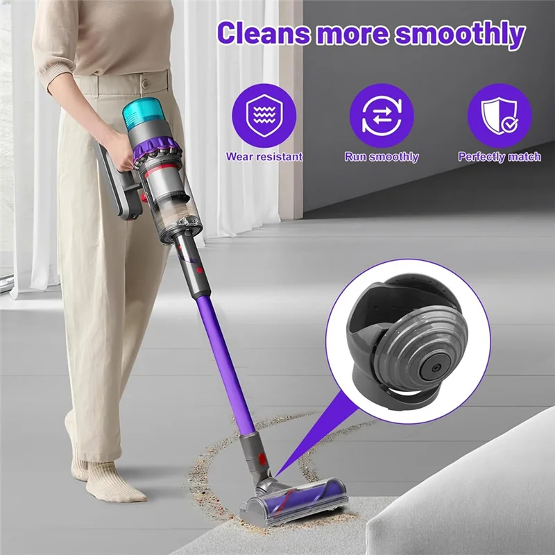 A85I-V عجلات كروية + موصل رأس المكنسة الكهربائية لقطع غيار دايسون V10 V11 V15 رأس تنظيف عزم دوران عالي 100 وات