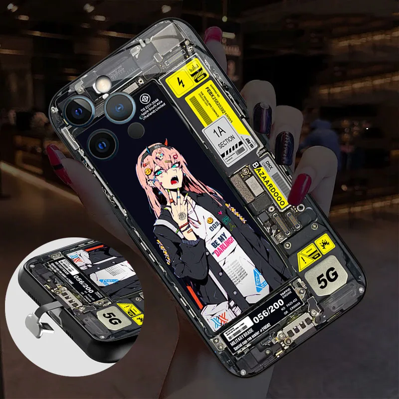 2023 أفضل بائع أنيمي LED قضية الهاتف لسامسونج غالاكسي S20 S21 S22 S23 زائد الترا نوت 10 20 التحكم الذكي LED غطاء الهاتف