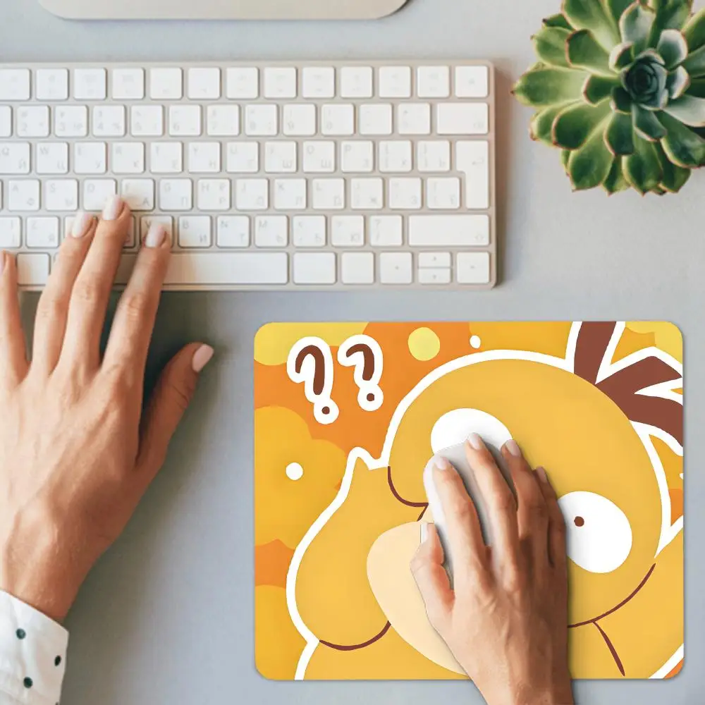New Cute Psyduck Gaming Mouse Pad PC Pikachu Small Size Gamer Keyboard P-Pokemon Desktop Mouse Mat Japan Anime Desk Mat