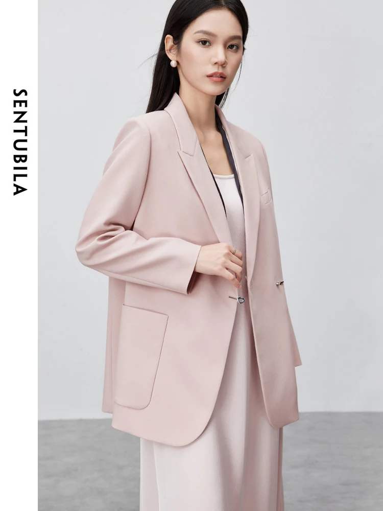 SENTUBILA Tailoring Blazer Women 2024 Spring Fall Fashion Trend Elegant Tailor Suit Jacket Wear To Work Women Clothing 133X49864