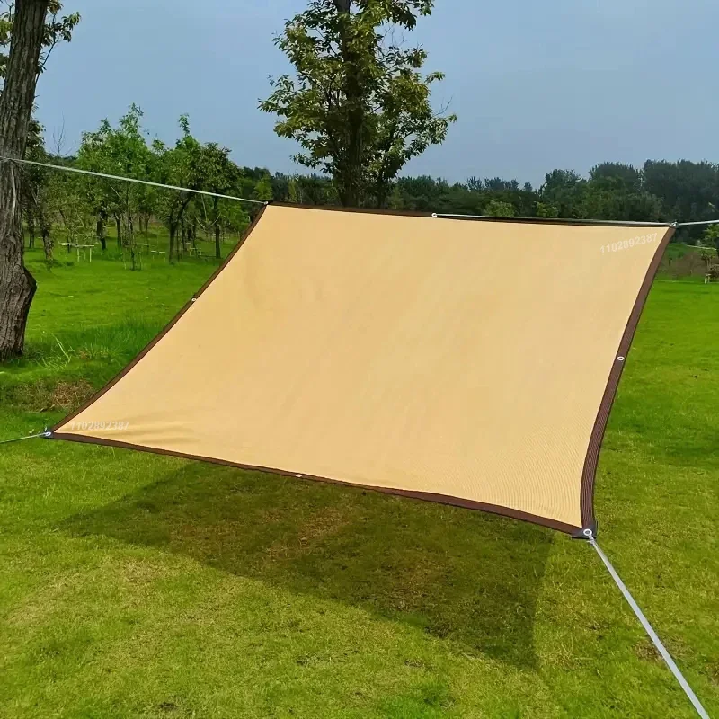 4x5m Beige shading net, UV protection, plant shed, outdoor sunshade, mesh, HDPE sunscreen fabric sunshade