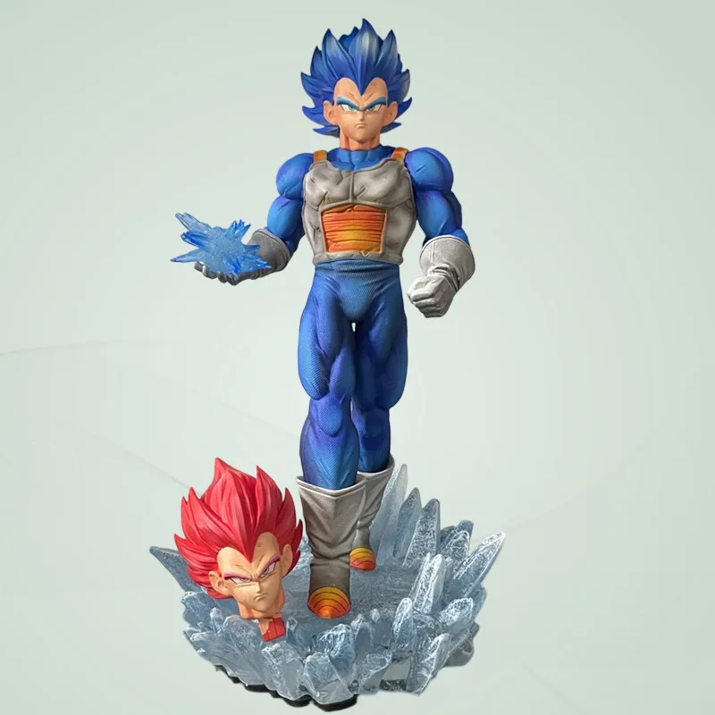

Фигурка Dragon Ball Super Saiyan Vegeta GK с двумя сменными головами (Супер Синий, Супер Красный), статуэтка из ПВХ, 34 см, декор для рабочего стола, коллекционная модель аниме