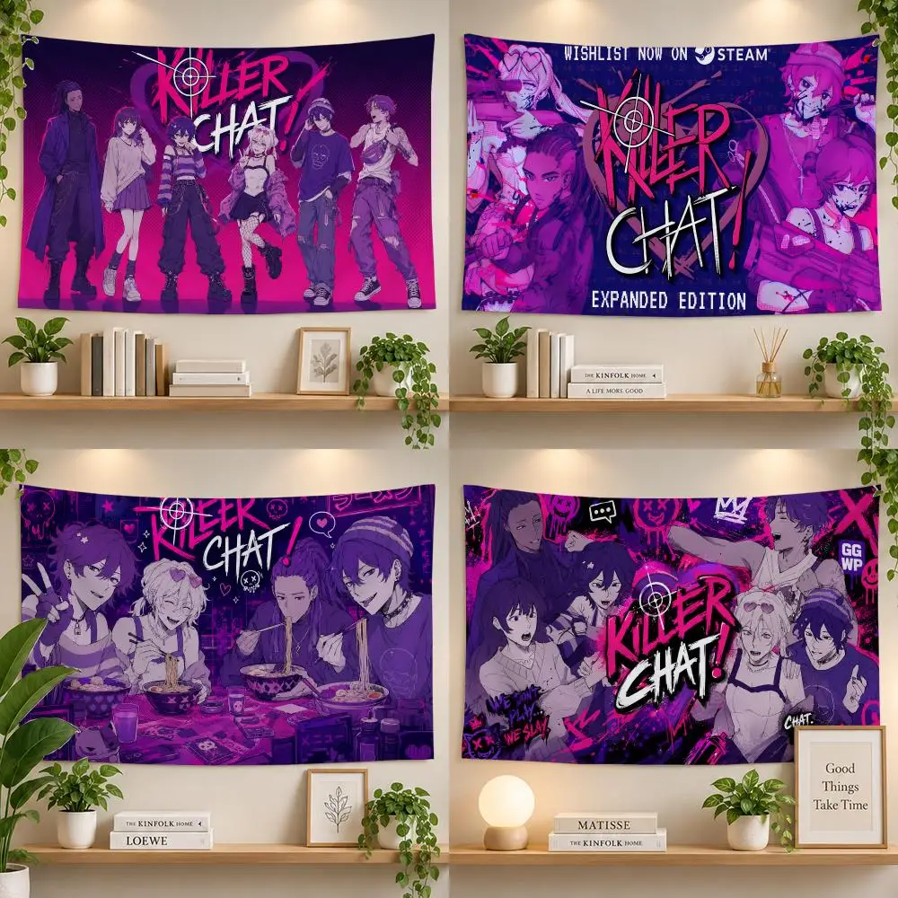 Game Killer Chat Expanded Dating Sim Flags Personalized Banner Flag Room Dorm Camping Picnic Garage Bar Outdoor Wall Decor