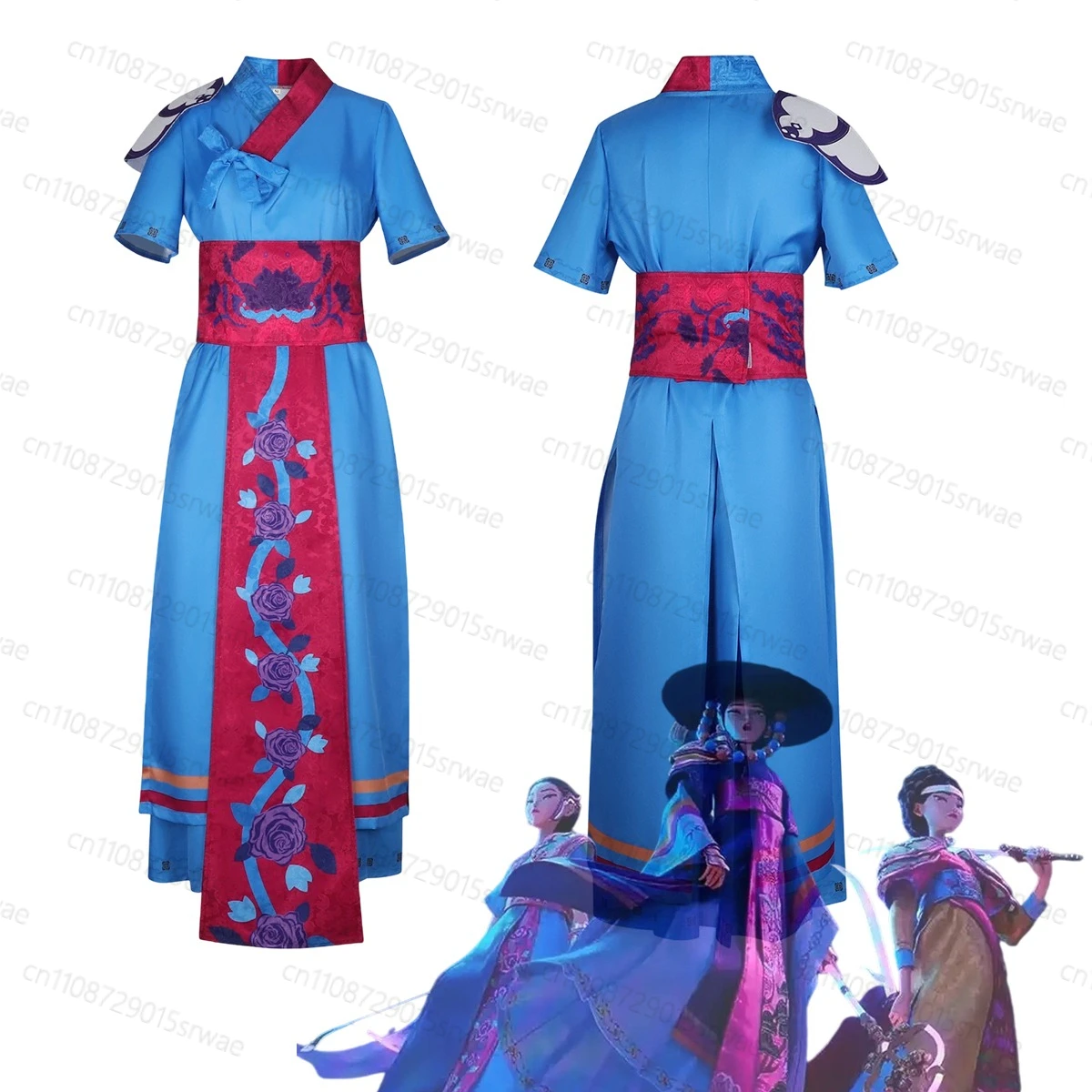 

Anime Kpop Korean Wave Pioneer Costume For Women Cospaly Demon Hunters First Generation Huntrx Blue Dress Cosplay Costume