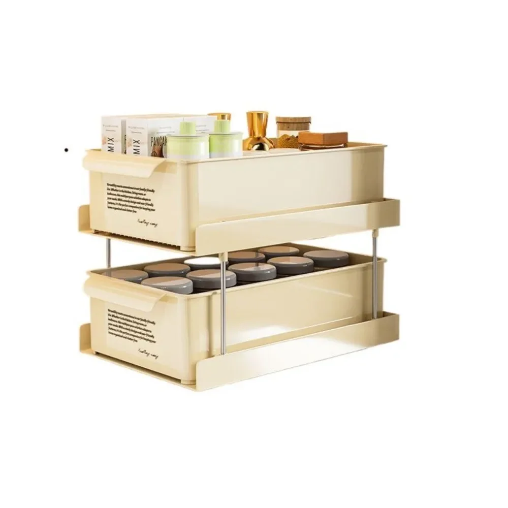 

Kitchen Shelf Home Multi-layer Seasoning Desktop Organizer Box No Punching Strong Load-bearing Clean And Tidy More Reassuring