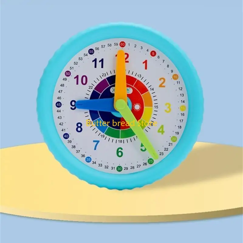 W89C Enseñanza Reloj Educational Desk Rechan con mano móvil para niños 3＋