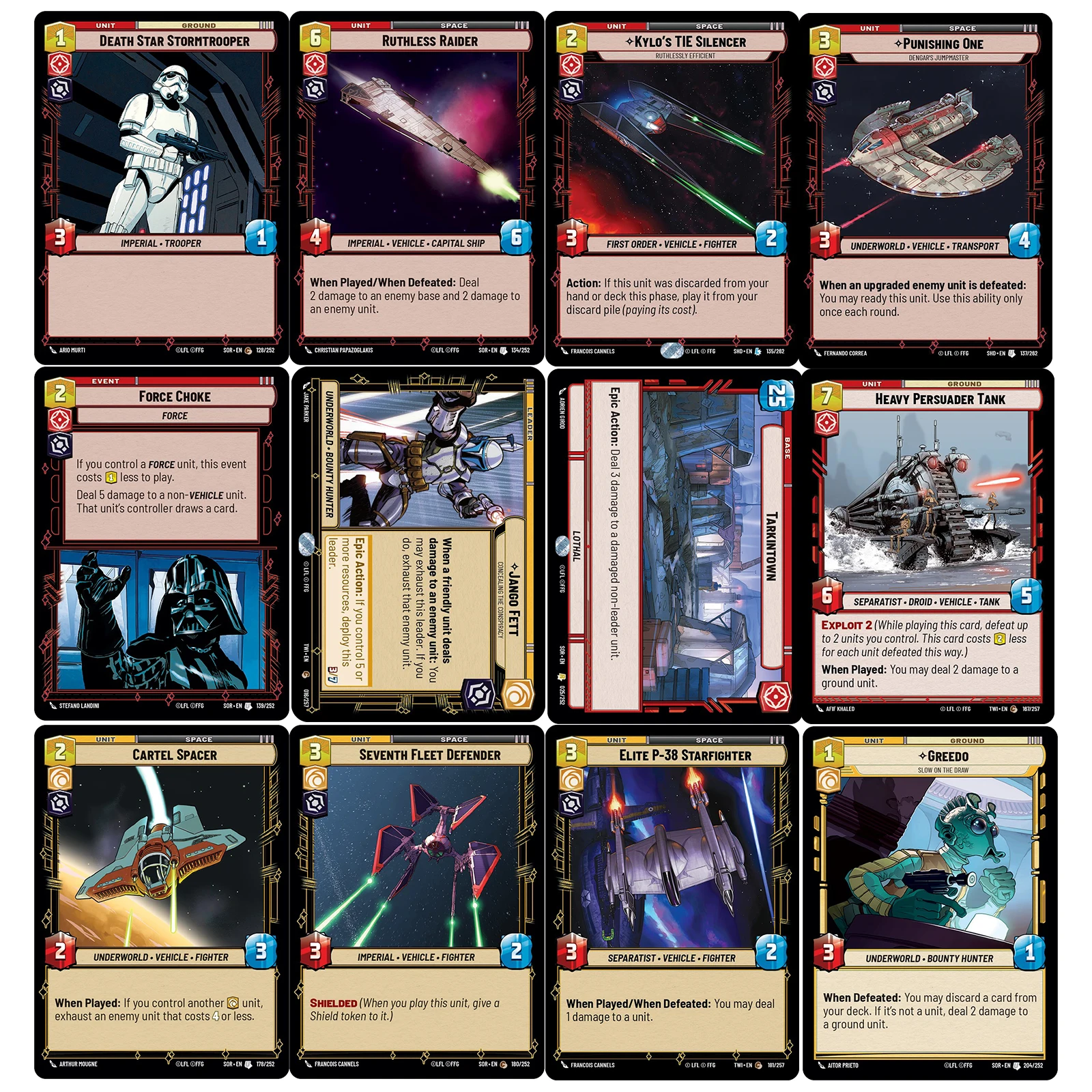 Custom Hot Decks Star Wars Unlimited Cards Twilight of The Republic Jango Fett Tarkintown Booster Game Collection Cards