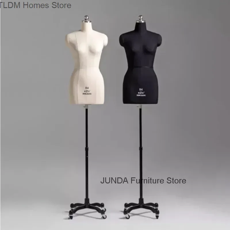 Sewing Female Tailor Mannequin Body for Clothes Design and Bust Dress Form Stand Home Metal Base Model Mannequin Display Stand