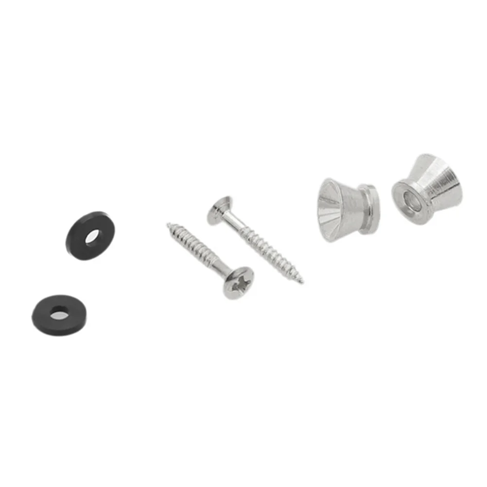 

1Pair Guitar Strap Locks Metal Pin Replacement Durable Strap Retainer Lock Prevent Slipping Fixer for Guitar Bass Electric
