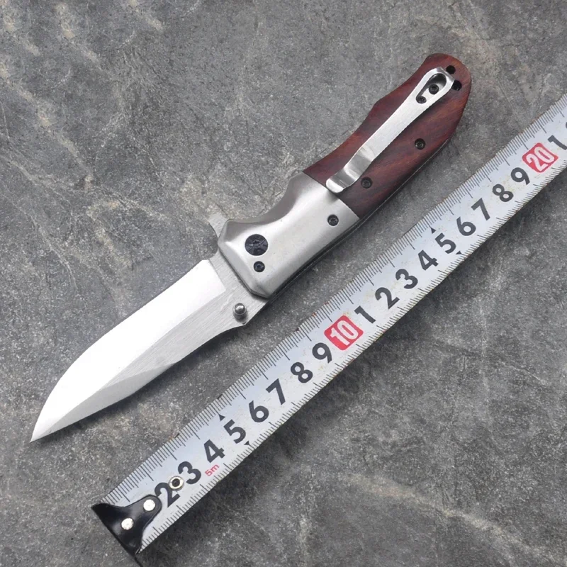 Damascus Messen Vouwmessen 5cr18mov Blad Staal Palissander Handvat Mes Camping Survival Pocket Outdoor Jacht Mes Edc Tool