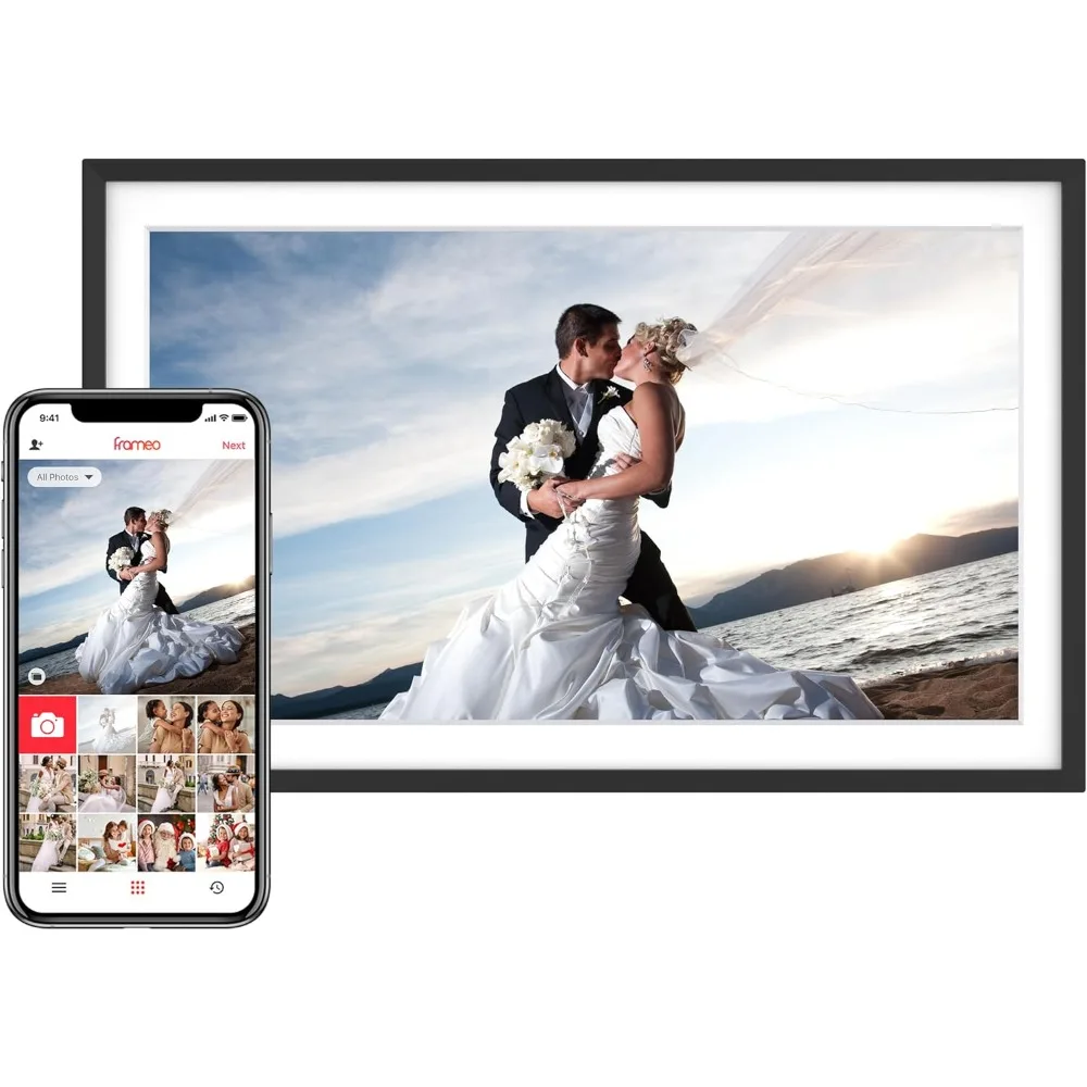 Frameo WiFi Digital Photo Frame, Share Photos/Videos and Send Best Wishes via Free App