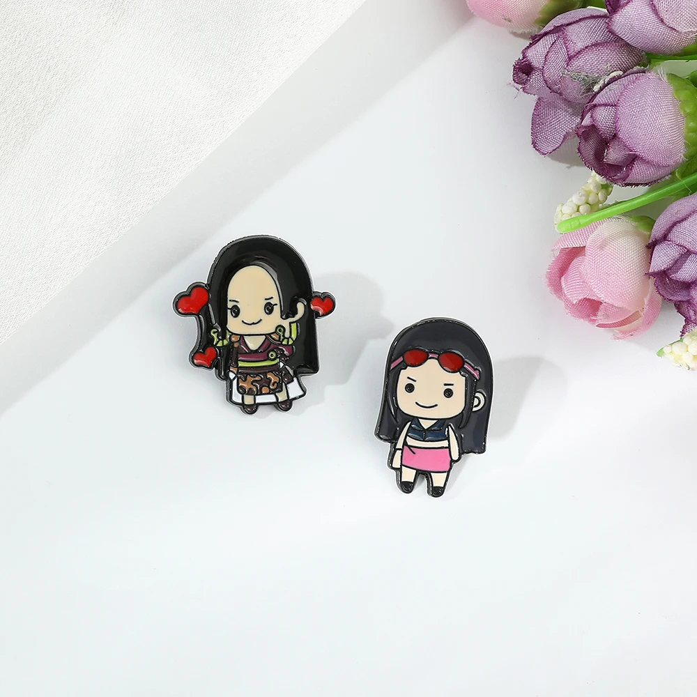 ONE PIECE Nico Robin Boa Hancock Brooch and Enamel Pins Men and Women Fashion Jewelry Gifts Anime Cartoon Lapel Badges Gifts