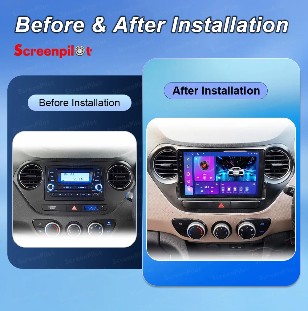 Android 16 Car Radio Stereo Head Unit For Hyundai Grand I10 2013 2014 2015 2016 2017 2018 Multimedia Video Player GPS Navigation