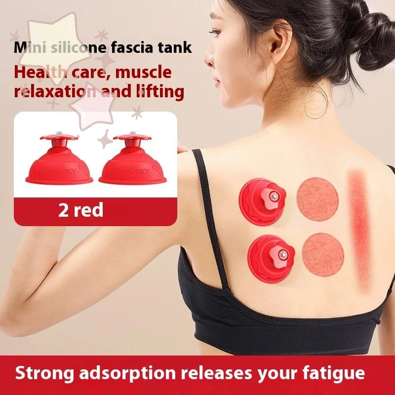 2 Pieces Vacuum Cans Press Type Silicone Cupping Cup Cellulite Suction Cup Therapy Tool Back Body Anti Cellulite Massage Jar