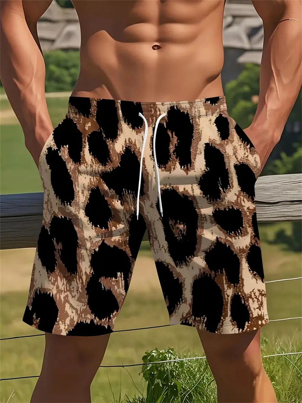 

Men's 3D Printed Cool Leopard Pattern Shorts - Stylish and Unique, Summer Quick-Drying, Loose-Fit Casual Beach Shorts