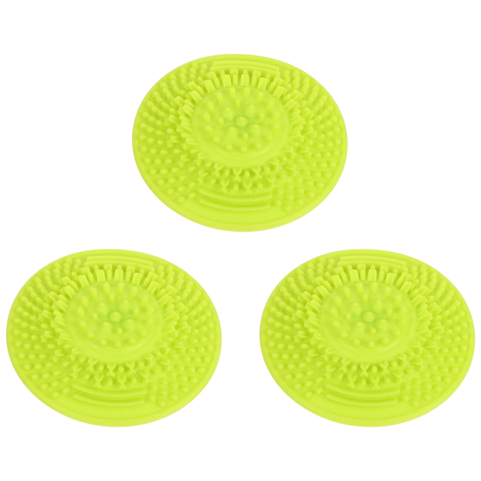 3 Pcs Makeup Brush Cup Cleaner Beauty Scrubber Accessories Pad Green Mat