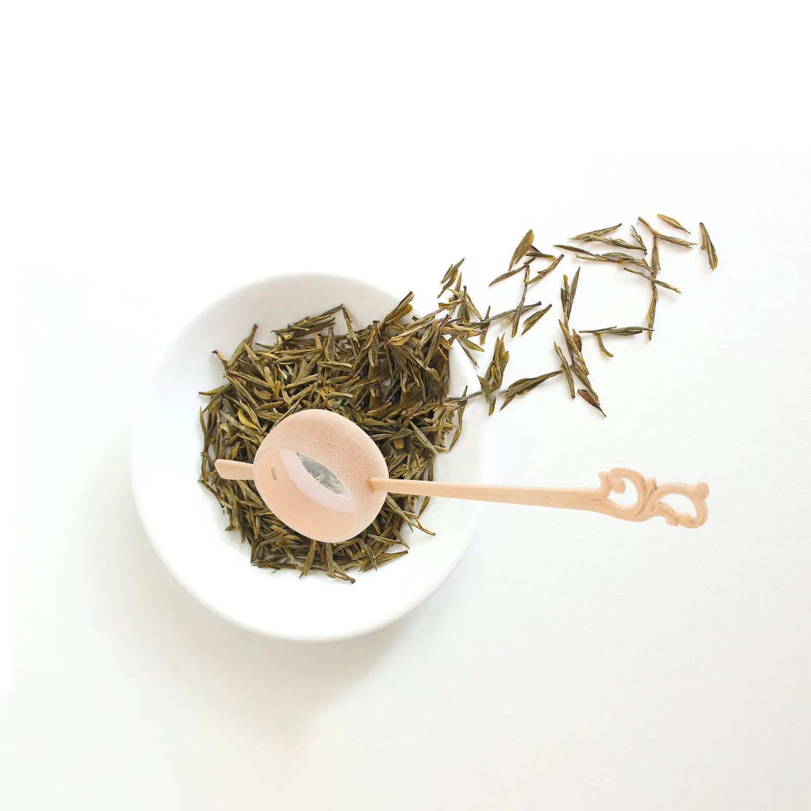 Infusor de Té de Bambú Resistente con Malla Ultrafina para una Infusión sin Residuos, Ideal para Té Verde, Oolong, Jazmín y Ceremonias de Té