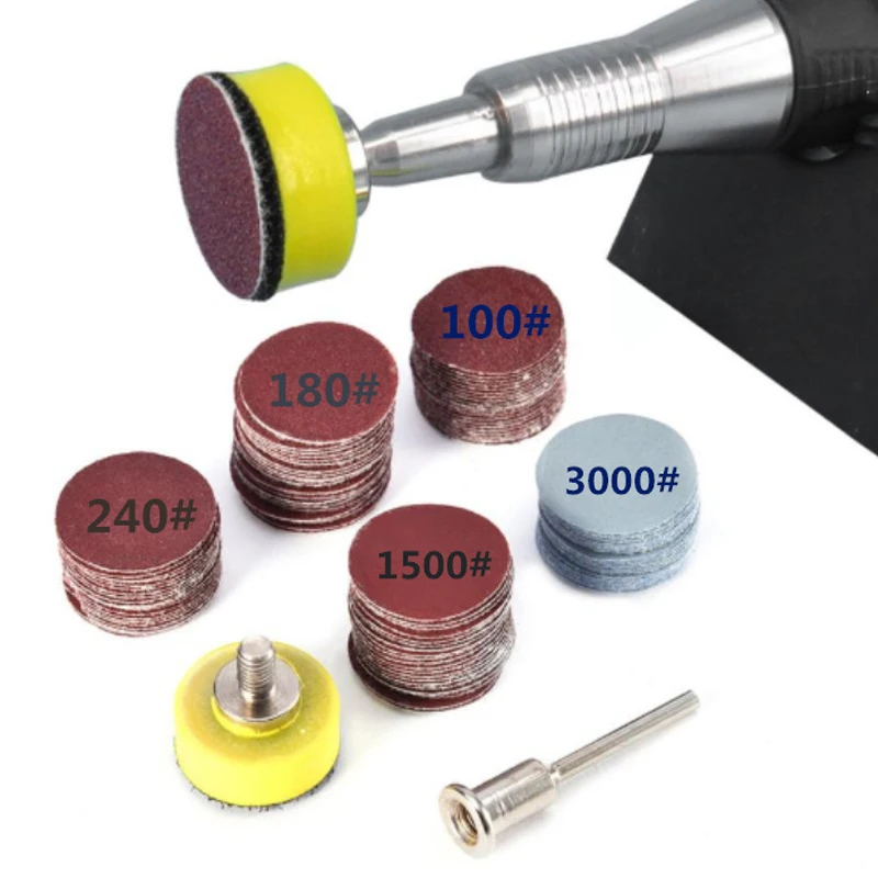 4-セット-1-インチサンドペーパーキット-25-ミリメートルサンディングディスク-100-3000-グリットサンドペーパー研磨パッド-ドレメルツール用-金属加工ツール