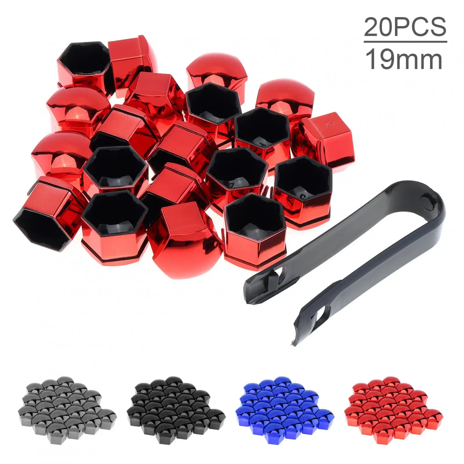 

20 Pcs 19mm Anti-Rust Car Wheel Nut Caps Protection Covers Caps