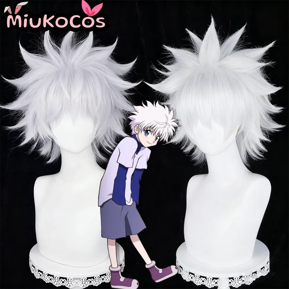 IN STOCK キルア＝ゾルディック Killua Zoldyck Cosplay Wig MiukoCosplay Anime Hunter x Hunter Cosplay