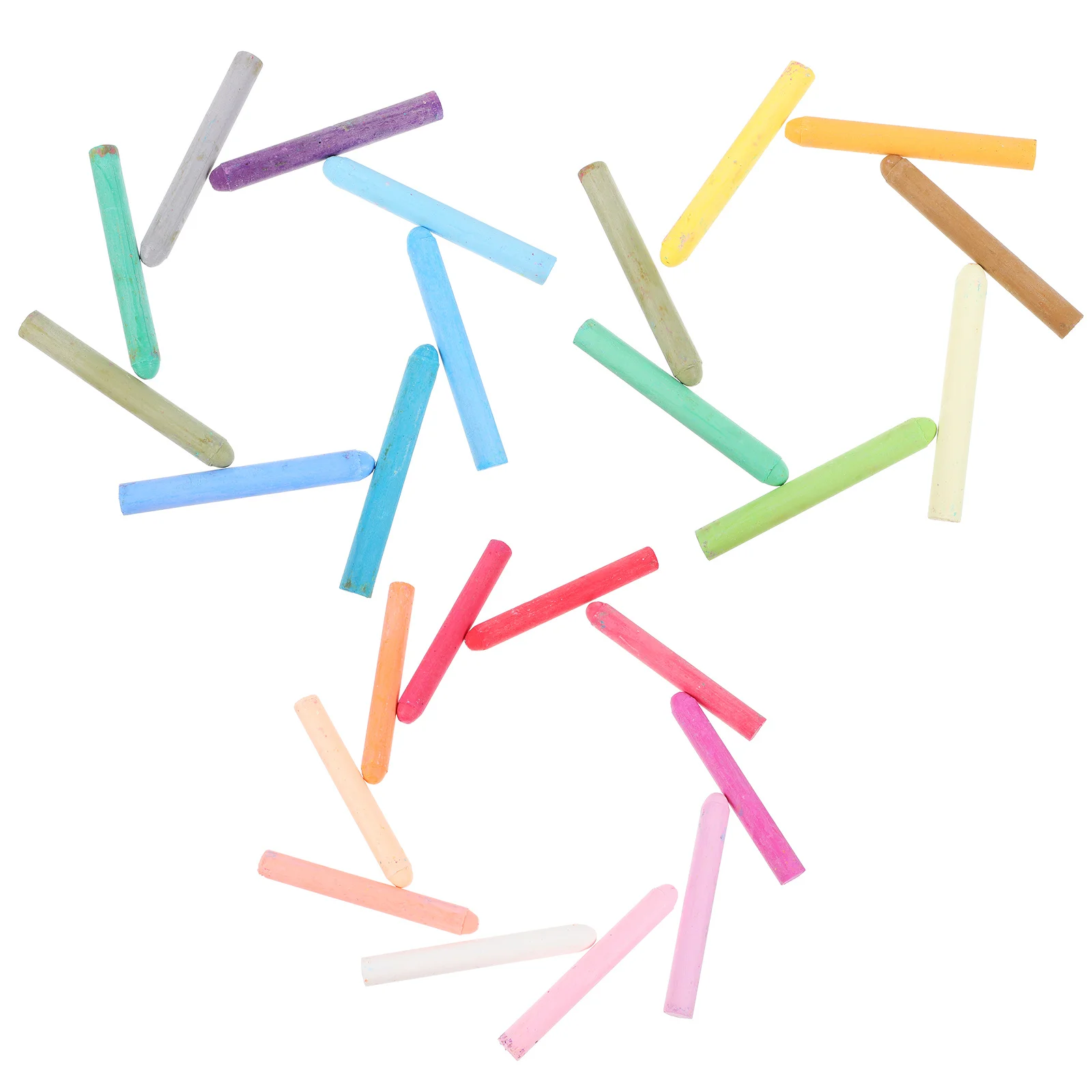 

24Pcs Colorful Chalks Set Dust Free Chalk for Teacher Classroom Sidewalk Art Kids Drawing Portable Multi Function Erasable