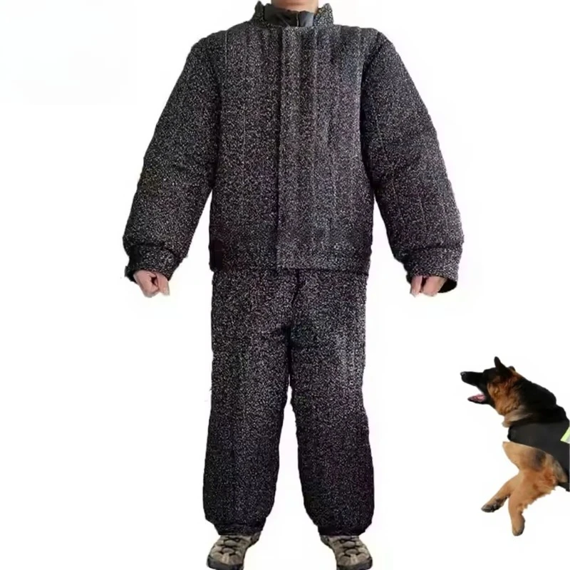 Professional Dog Training Bite Suit  Tear-Resistant Hemp Anti-Bite Apparel, (Kennel & Bite Work Use)