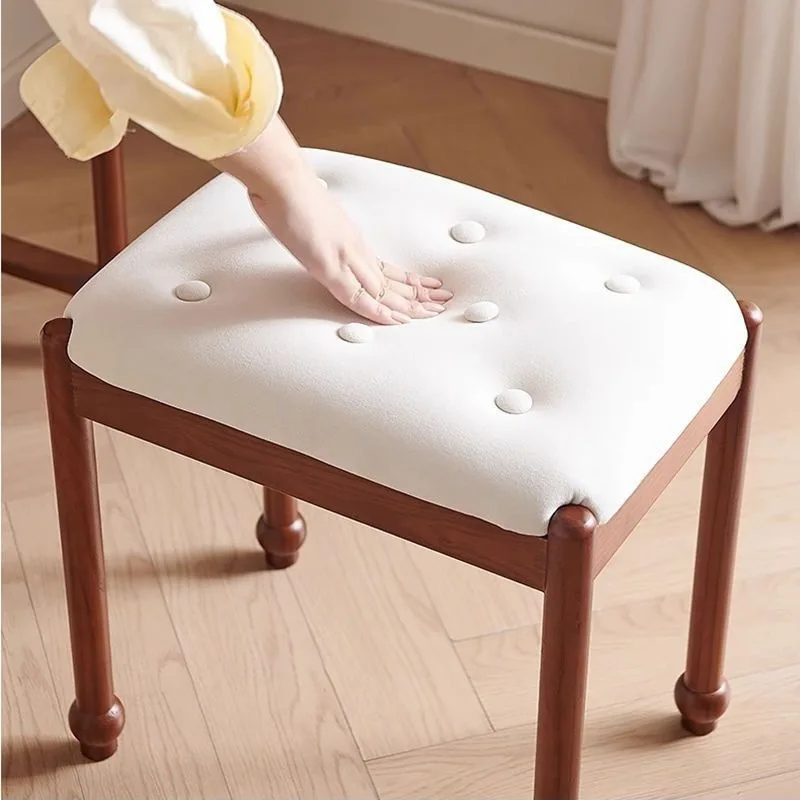 French medieval ash wood solid wood dressing table small apartment bedroom mini small dressing table integrated makeup table