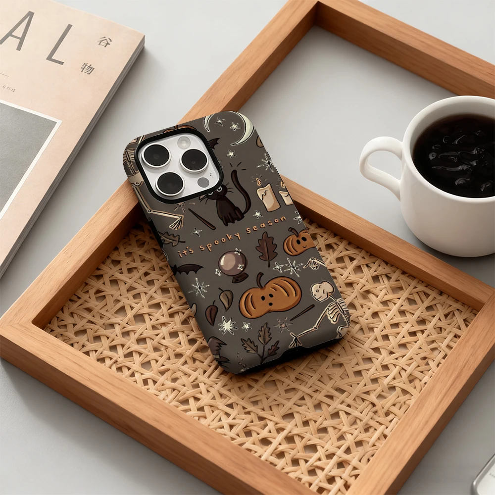 Luxo assustador delícias caso de telefone para iphone 17 16 15 14 13 12 11 pro max air plus luxo dupla camada capa traseira