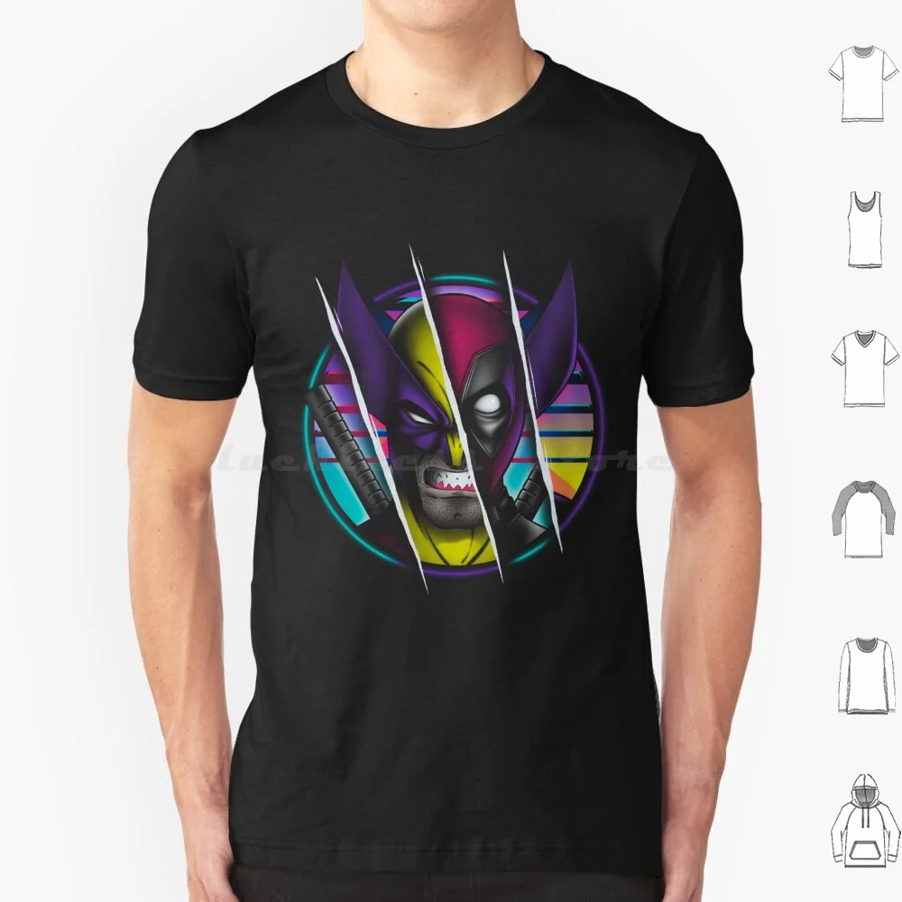 

Poolverine T Shirt Big Size 100% Cotton Getsousa Movie Comic Neon Outrun Retrowave Vaporwave Synthwave Superhero Antihero Wolf