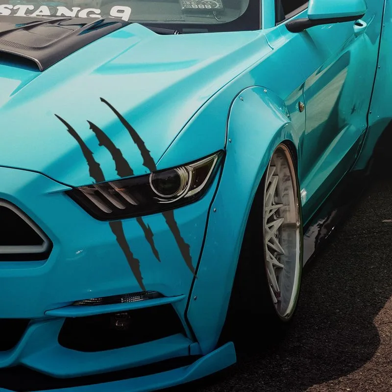 

Reflective Monster Claw Car Stickers - Waterproof Decals for Headlights & Bumpers (Christmas Edition)
